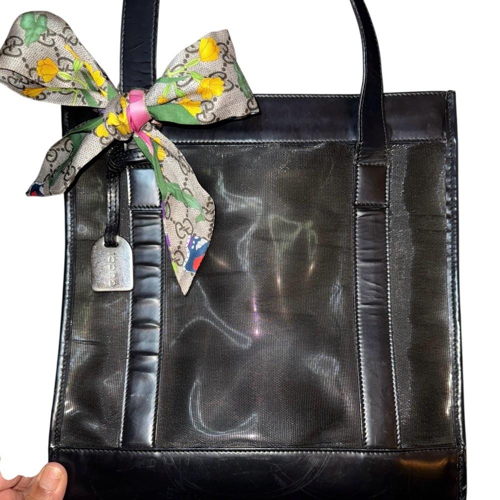 Gucci Vintage Mesh Tote Bag with fashion Scarf included - Picture 6 of 16